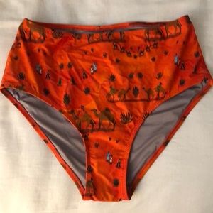 NWT Anthropologie Isabelle Feliu Camel Sands High Waisted Bikini Swim Bottoms